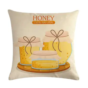 Risanka malo čebel vzorec blazine pokrov honey honey honey bee blazino kritje perilo avto stol, kavč moda dekoracijo 45x45cm