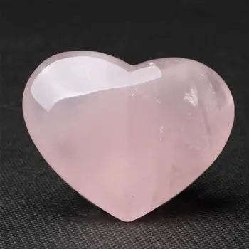 1Pc Naravnih Srca v Obliki Rose Quartz dragih kamnov Agate Kristalno Vklesan Obrti Ljubezen Zdravljenje dragih kamnov, Home Decor Stone