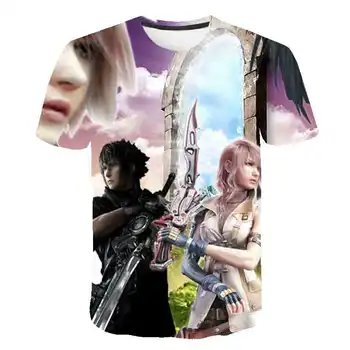 Final Fantasy T Shirt za Moške Kul Japonska Igra Tshirt Prevelik Harajuku Tees Vrhovi