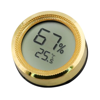 3pcs Cigar Humidor Higrometer Merilnik Termometer Mini Digitalni LCD Zaslon Priročno Senzor Temperature Krog Merilnik Vlažnosti