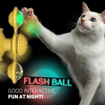 IInteractive mačka igrača vetrnica prenosni britje krtačo za česanje off masaža sesalni catnip mačka izobraževanja igrača