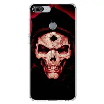 Grim Reaper Lobanje Okostje Primeru Telefon za Huawei Honor 10 9 20 7A 7X 8A 8 8X 9X Pro Lite Y5 Y6 Y7 Y9S 2019 10i 20i Coque Pokrov