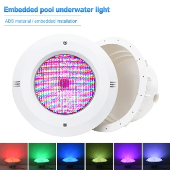 Vroče Prodaje LED Vgrajeni Podvodni Bazen Luč 12V ABS RGB Zamenljiva Nepremočljiva Podvodne Luči IP68 Vgrajeni Waterscape Luči