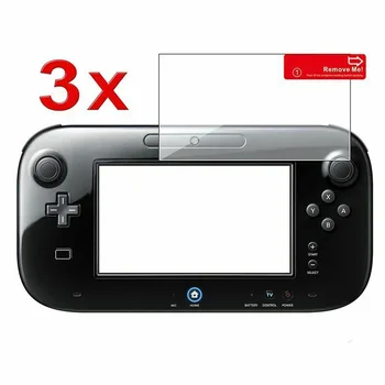 3pcs Zbriši Zaslon Patron Film Za Nintendo Wii U Gamepad Daljinski upravljalnik Anti-scratch Za Nintendo Wii U