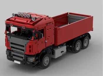 2021 Armiranega betona Scania smetišče tovornjak tehnologije gradnik DIY sklop gradnje, izobraževalne igrače model moc-38781