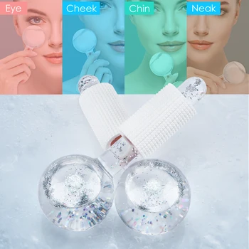 Ice Globusi Massager Za Obraz Za Nego Kože Vlažilne Zaostrovanje Zmanjša Fine Linije Lajšanje Glavobola Obraza Hlajenje Lepoto Orodja