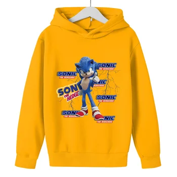 Otroci Suknjič Sonics Pop Anime Oblačila Za Najstnike Dekleta Kopalke Drobne Bombaž Sweatershirt Hooded Otrok Plašč Jež