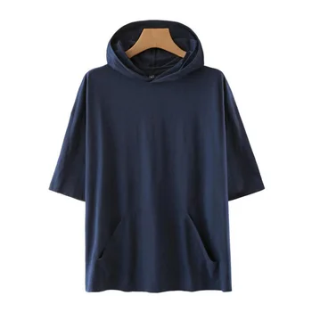 Poletna majica s kratkimi rokavi moški plus velikost prsi 144cm 5XL 6XL 7XL 8XL 9XL hooded majica s kratkimi rokavi moški roza črno belo, sivo modre barve
