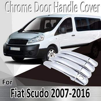 Za Fiat Scudo 2007~2016 Styling Nalepke za Dekoracijo Chrome Vrat Ročaj Kritje barve Preuredi Avto Dodatki