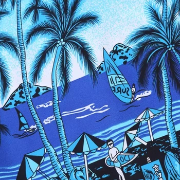 Moške Kokosovo Hawaiian Tiskanja Majica Gumb Kratek Rokav Priložnostne Fashion Majica Poletne Majice Plaži Vrhovi smešne majice Mehko Udobje