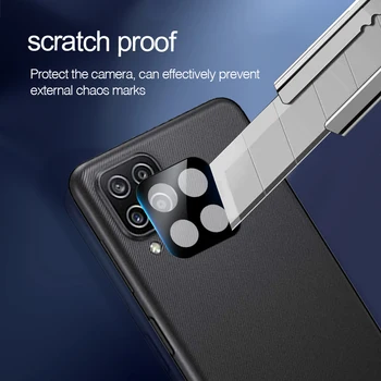 Objektiv kamere Zaščita Za Samsung Galaxy A12 Polno Zajetje Zaščitno folijo Za Samsung A12 A125 12 3D Kaljeno Steklo