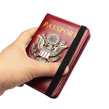 RFID ZDA Ameriki Potni list, Krije Imetnik Ženske, Moške Poslovne PU Usnje ID Banka Kartico za Shranjevanje Denarnice Denarnica Primeru Potovalni Pripomočki