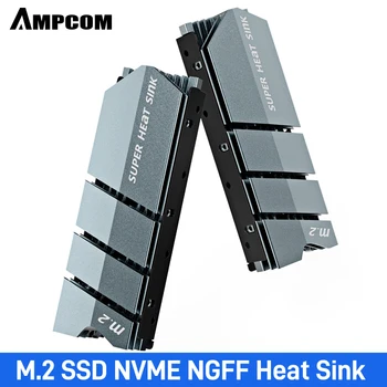 AMPCOM M. 2 2280 SSD heatsink, Dvostranski hladilnega telesa, Ujemanje Toplotne Silikonsko blazinico za PCIE NVME NGFF M. 2 SSD