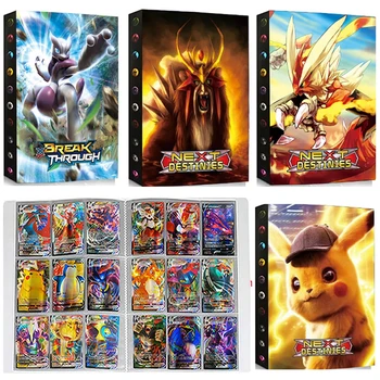 Novo Pokemon Karte Album Knjiga Risanka 9 Žep 432PCS Anime Igra Kartice VMAX GX Zbirka Veziva Imetnik Mapo Otroci Cool Igrače Darilo