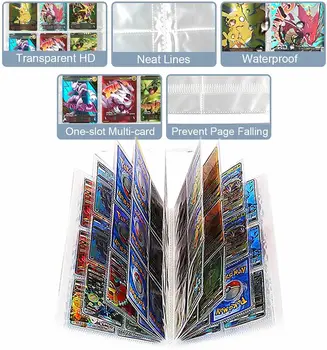 Novo Pokemon Karte Album Knjiga Risanka 9 Žep 432PCS Anime Igra Kartice VMAX GX Zbirka Veziva Imetnik Mapo Otroci Cool Igrače Darilo