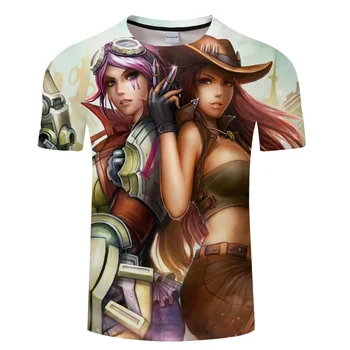 2021 Novo League of Legends T-Shirt Igra LOL 3D Tiskanja Ulične Moški Ženske Modni Prevelik T Shirt Harajuku Hip Hop Vrhovi Unisex