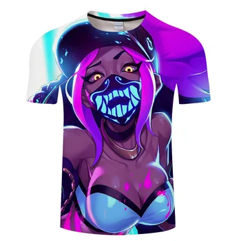 2021 Novo League of Legends T-Shirt Igra LOL 3D Tiskanja Ulične Moški Ženske Modni Prevelik T Shirt Harajuku Hip Hop Vrhovi Unisex