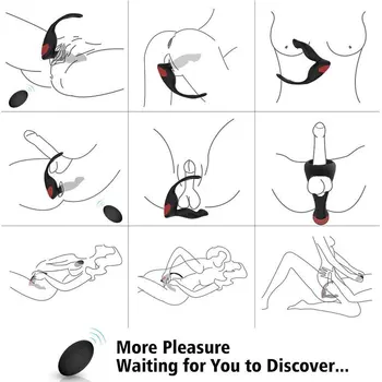Daljinski upravljalnik Prostate Massager Vibrator ,Analni Seks Igrača Nepremočljiva G-spot z vibriranjem Stimulator za Moške, Ženske Nekaj vibro obroč