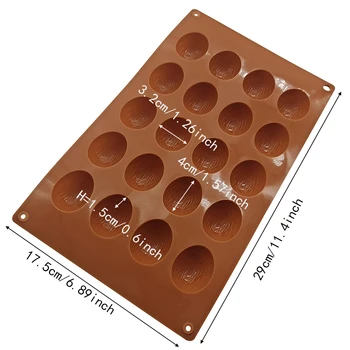 Silikonski 20 Luknje Ustvarjalne Oreh Oreh Čokolada Plesni DIY Realne Ročno izdelana Mila Plesni