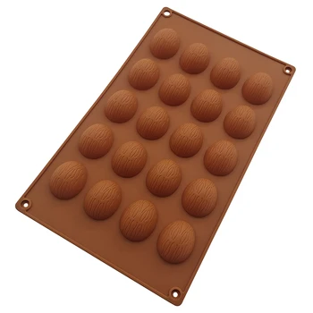 Silikonski 20 Luknje Ustvarjalne Oreh Oreh Čokolada Plesni DIY Realne Ročno izdelana Mila Plesni