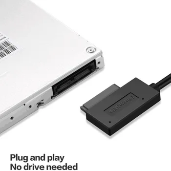 Grwibeou Mini Nova USB 2.0 Sata II 7+6 13Pin Adapter Pretvornik Za Laptop, DVD/CD-ROM-Slimline Pogon USB2.0 Sata Kabel