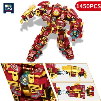 1450PCS Mesto Vojne Super Armor Robot gradniki Vojaške Mecha Številke Orožje Opeke Izobraževalne Igrače Za Fante Človek Otroke