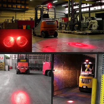 Rdeče Modra LED Viličarja Lučka Signalna luč Tovornjaka Viličarja Delo Spot Varnost Svetlobe IP67 Nepremočljiva led Žarometi, Vožnja Avtomobila luči 6