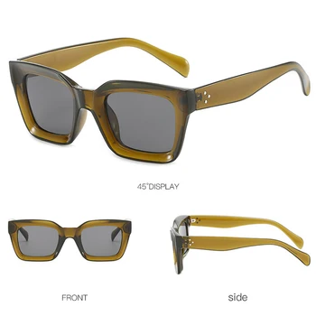 Classic Vintage Moda Kvadratnih sončna Očala Ženske Moški 2021 Luksuzne blagovne Znamke Oblikovalec Priljubljenih turističnih sončna Očala Ženski Odtenki UV400
