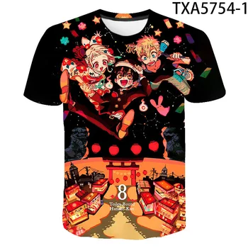 Wc-Zavezuje Hanako-kun Majica s kratkimi rokavi Moški, Ženske, Otroci, 3D Print majica s kratkimi rokavi iz Risank Anime Priložnostne Vrh Luffy Fant Dekle Ulične Vrhovi
