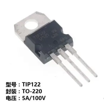 10pcs/veliko TIP122 5A 100V Darlington Tranzistorjev / NPN Tipa-220