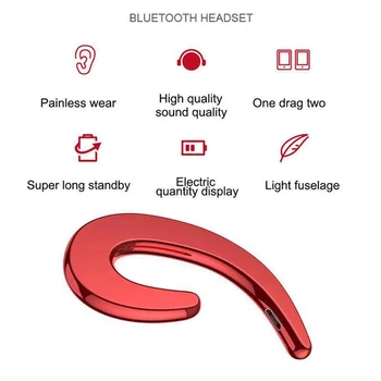 Nizka cena univerzalni Kostne Prevodnosti Slušalke Brezžične Bluetooth Šport Stereo Slušalke Za Prenosnik Tablet Za Android in ios