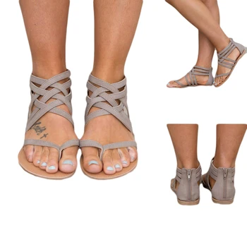 Ženske Čevlje, Sandale Udobje Sandali Poletje Flip Flops Modni Visoke Kakovosti Prečni Trak Ravno Sandali Gladiator Sandalias Mujer