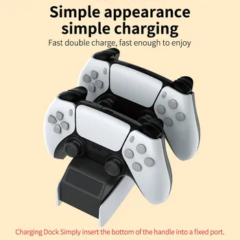 FORNORM Dual-Polnjenje Za PS5 Krmilnik Dvojni Polnilnik USB Hitro Polnjenje Razširitvene Postaje Stand & LED Indikator Za Sony
