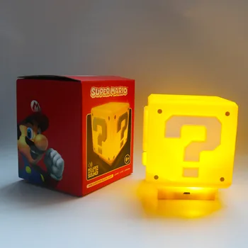 Polnjenje prek kabla USB LED vprašaj Noč Svetlobe, Super Mario Igre za Otroke Noč Spalnica Gospodinjski Kocka Obrnite namizne Svetilke Lampara Darilo