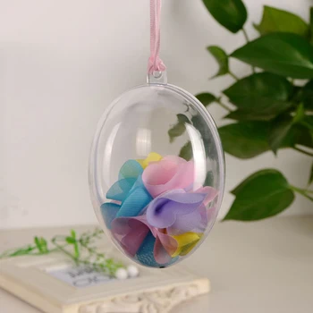 10pcs Velikonočni Dekor Pregleden pisanica Ornament DIY Handnade Plastičnih Prazne Žogo za Festival Stranka Dekoracijo