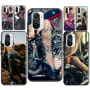 Motorcycle dekle Sexy tetovaže Kritje Za Xiaomi Mi Opomba 10 Lite 9T 10T Pro Mi 11 Ultra Primeru Telefon Za POCO X3 Pro F3 M3