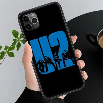 U2 Band Rock Telefon Primeru Zajema Trup Za iphone 5 5s se 2 6 6s 7 8 12 mini plus X XS XR 11 PRO MAX black art hoesjes 3D funda tpu