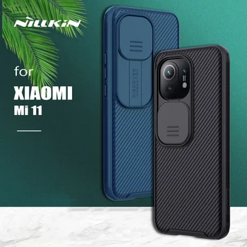 Za Xiaomi Mi Primeru 11 Nillkin CamShield Primeru Slim Stran Fotoaparata Zaščito Objektiva Ultra-Tanek Hrbtni Pokrovček za Xiaomi Mi 11 Mi11 Primeru