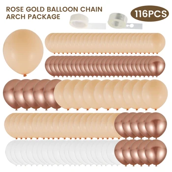 116 KOS DIY Latex Balon Kompleti Garland Arch Poroko, Rojstni dan Baloni, Dekoracija Stranka Baloni Za Otroke Baby Tuš Praznovanje
