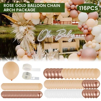 116 KOS DIY Latex Balon Kompleti Garland Arch Poroko, Rojstni dan Baloni, Dekoracija Stranka Baloni Za Otroke Baby Tuš Praznovanje