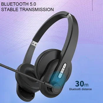 Računalniški klicni Center za HiFi Stereo Podjetja Bluetooth Slušalke 3.5 mm Jack Z Nastavljiv Mikrofon