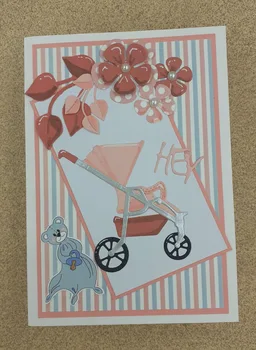 Rezanje kovin Matrice otroški voziček kartico Scrapbooking Šablono Izrežite Umreti Za DIY Kartico Obrti Ročno