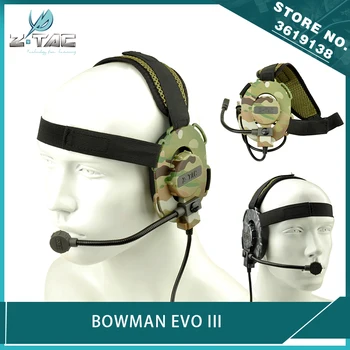Z Taktične Vojaške Airsoft Bowman Evo III Slušalke Lov E Ž-TAC Enostranske Slušalke Softair Prikrivanje Slušalke