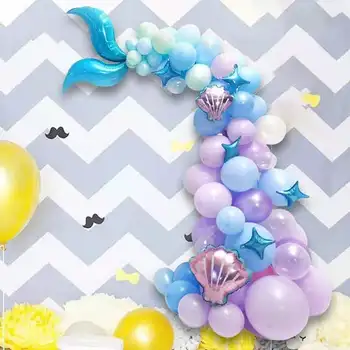 87pcs morska deklica rep balon garland nastavite morska deklica temo rojstni dekoracijo baby tuš dekoracijo dobave