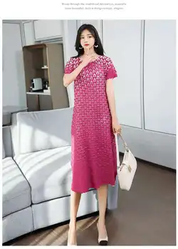 Miyake Nabrano Obleko Lahko Nove Videti Val Svetlobe Obsega Kratkimi Ohlapno Obleko Korejski Stil Modni Obleko