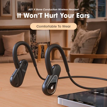 Bluetooth Slušalke Res Brezžični Glasbeni Slušalke Ne Kostne Prevodnosti Slušalke Nepremočljiva Športne Slušalke z Mikrofonom TWS