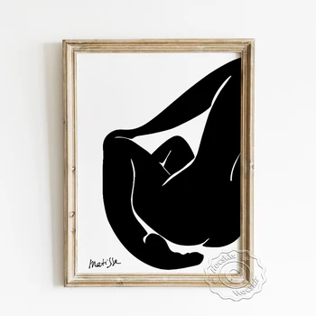 Henri Matisse Človeško Telo Plakat, Cut Out Umetnosti, Barvne Litografije, Ki Se Natisne, Povzetek Črno In Belo Stenske Nalepke, Modernih Dekor