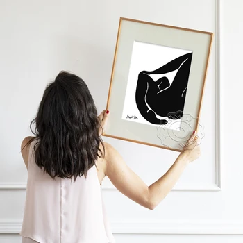 Henri Matisse Človeško Telo Plakat, Cut Out Umetnosti, Barvne Litografije, Ki Se Natisne, Povzetek Črno In Belo Stenske Nalepke, Modernih Dekor
