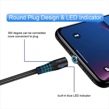 Magnetni Micro USB Kabel Za iPhone, Samsung Oneplus Android 1M2M Mobilni Telefon Polnjenje USB Tip C Kabel Magneta Kabel Polnilnika Žice