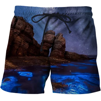 Plavanje dostopi 2021 poletje ulica trend blagovne znamke hlače za moške 3D črni plamen plaža hlače slim design, plavanje, surfanje prosti čas